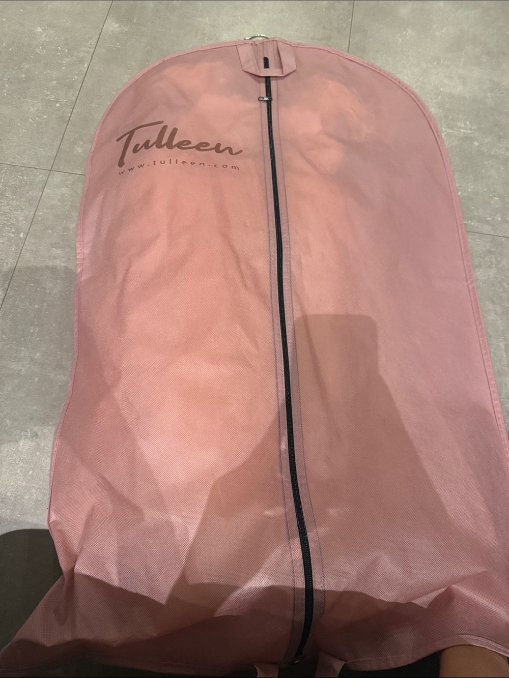 Tulle Pink Kids Formal Dress Garment Bag